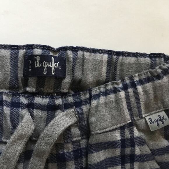 Il Gufo Gray/Navy Plaid Trousers - Picture 4 of 6